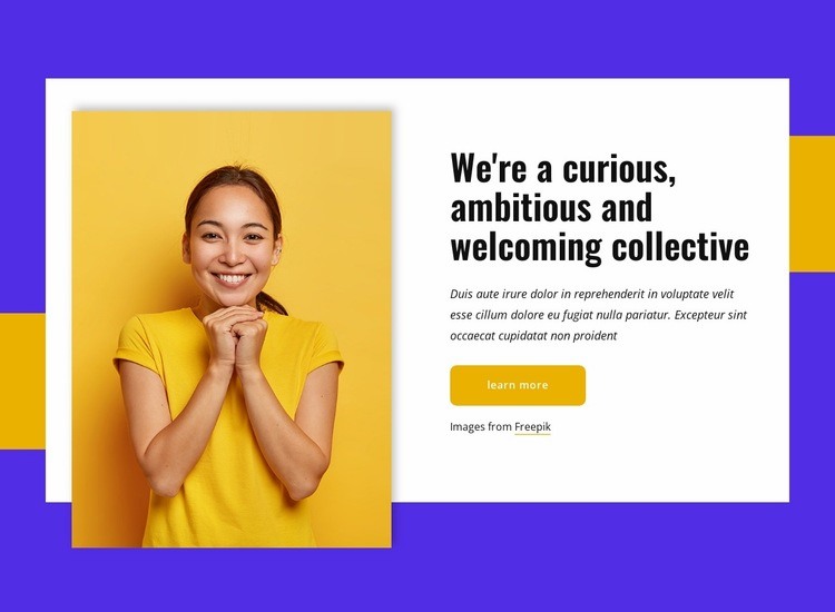 We are ambitious collective Homepage Design