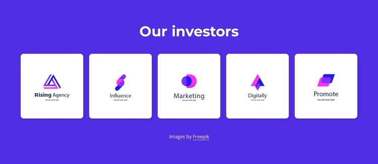Our investors Homepage Design