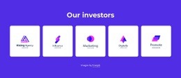 Our investors - Html Code Example by Nicepage