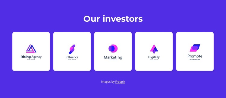 Our investors HTML Template