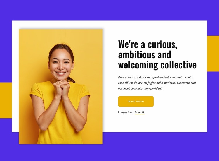 We are ambitious collective Html Website Builder