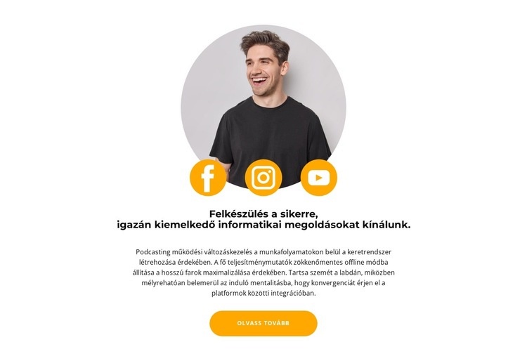 Keresés a közösségi médiában HTML Sablon