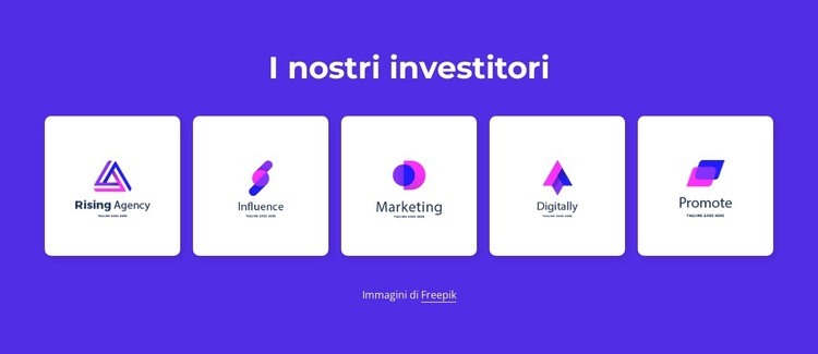 I nostri investitori Costruttore di siti web HTML