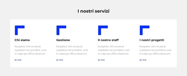 Servizio fornito Tema WordPress