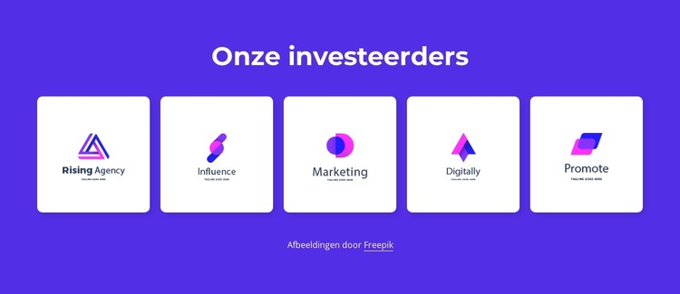 Onze investeerders CSS-sjabloon