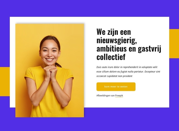 We zijn een ambitieus collectief Html Website Builder