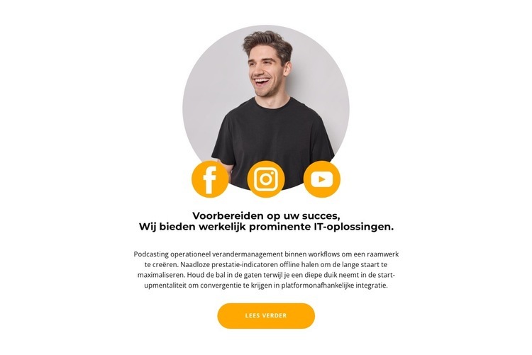 Zoeken op sociale media Html Website Builder