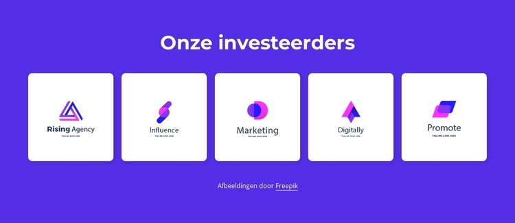 Onze investeerders HTML5-sjabloon