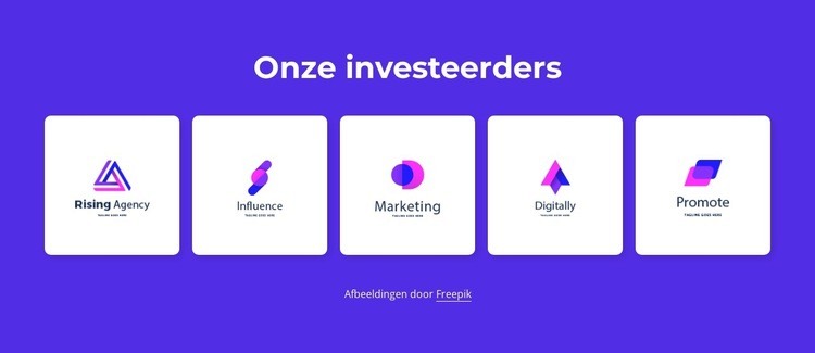 Onze investeerders Sjabloon