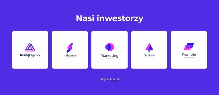 Nasi inwestorzy Makieta strony internetowej