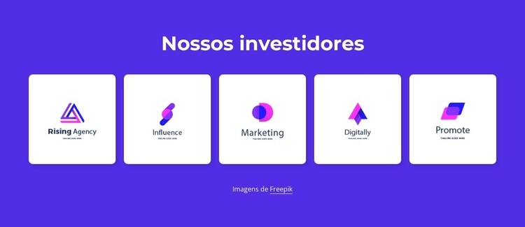 Nossos investidores Modelo de uma página