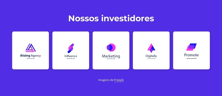 Nossos investidores Tema WordPress