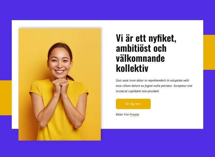 Vi är ett ambitiöst kollektiv CSS -mall