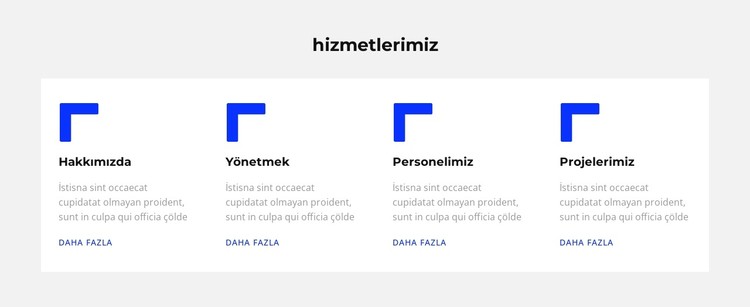 Sağlanan hizmetler CSS Şablonu