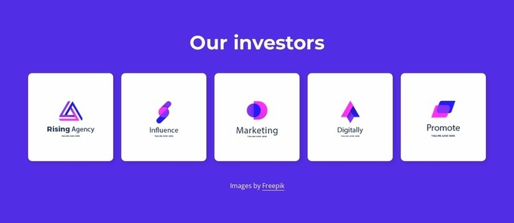 Our investors Wix Template Alternative