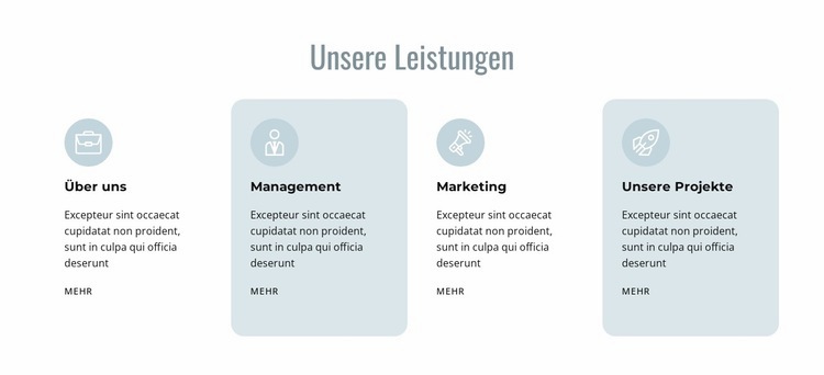 Verwaltung und Marketing Eine Seitenvorlage