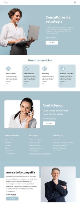 HTML De Arranque Para Consultores De Estrategia