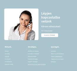 Lépjen Kapcsolatba Velünk Blokkoló Gombbal Sablon