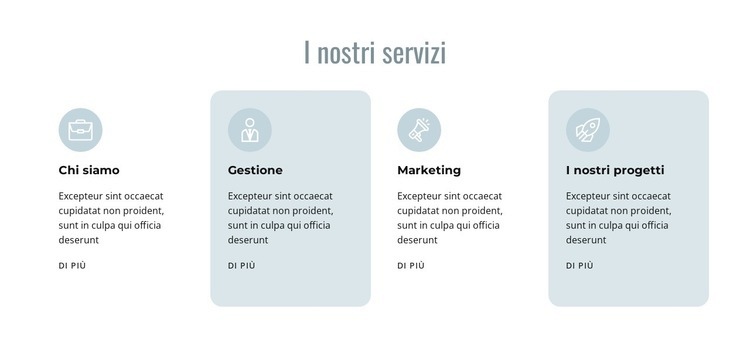 Gestione e marketing Modelli di Website Builder