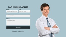 Man Portret En Contactformulier - Aangepast Websitemodel