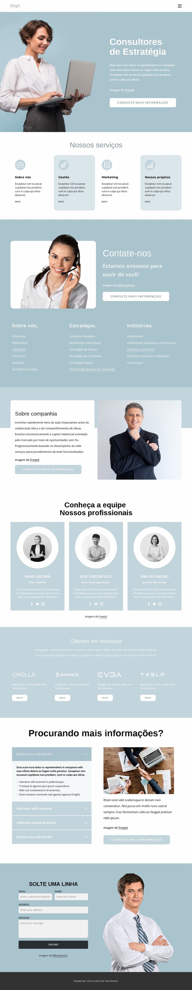 Consultores de estratégia Template Joomla