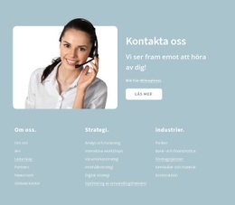 Kontakta Oss Blockera Med Knapp Designmall