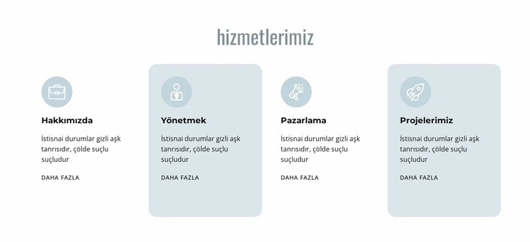 Yönetim ve pazarlama Açılış sayfası