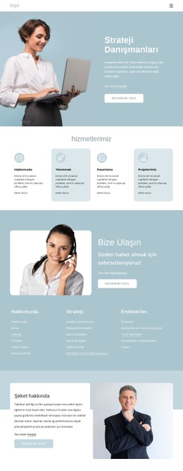 Strateji Danışmanları Ücretsiz CSS Web Sitesi Şablonu