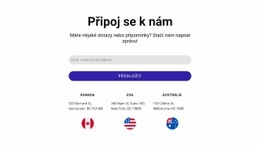 Připojte Se K Nám Blok S Kontaktním Formulářem A Vlajkami – Šablona HTML5