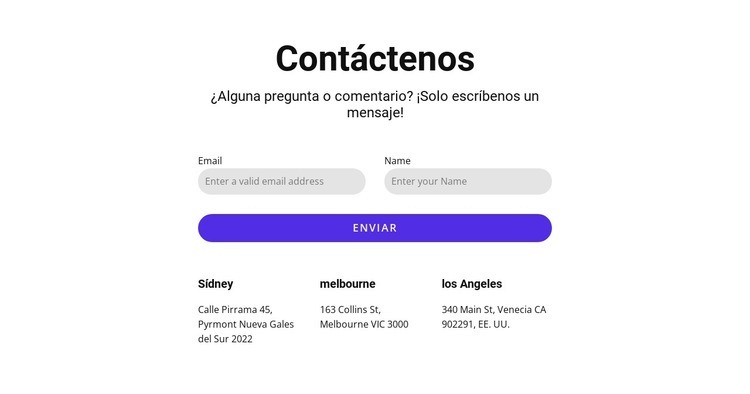 Nuestras ubicaciones en todo el mundo Maqueta de sitio web