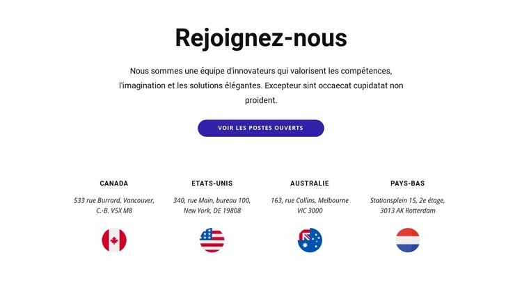 Rejoignez-nous aujourd'hui Modèle HTML5