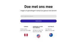 Sluit Je Aan Bij Ons Blok Met Contactformulier En Vlaggen - HTML Designer