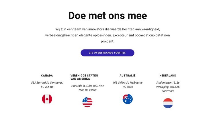 Vergezel ons vandaag Website ontwerp