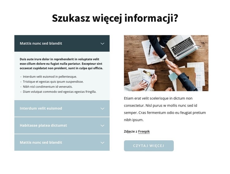 Więcej informacji Kreator witryn internetowych HTML