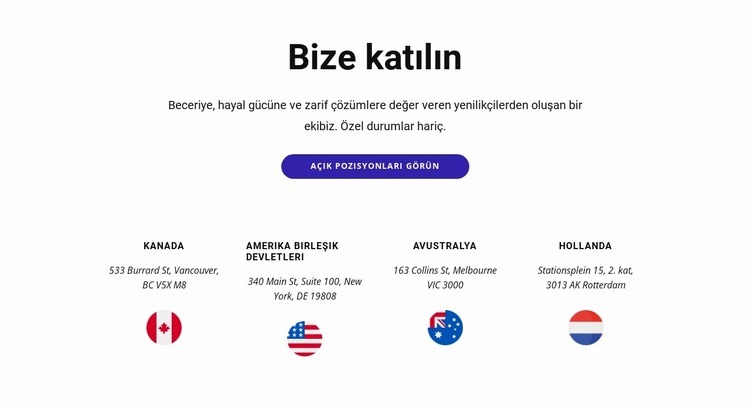 Bugün bize katıl Web sitesi tasarımı