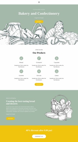 Baking And Confectionery - HTML Layout Generator