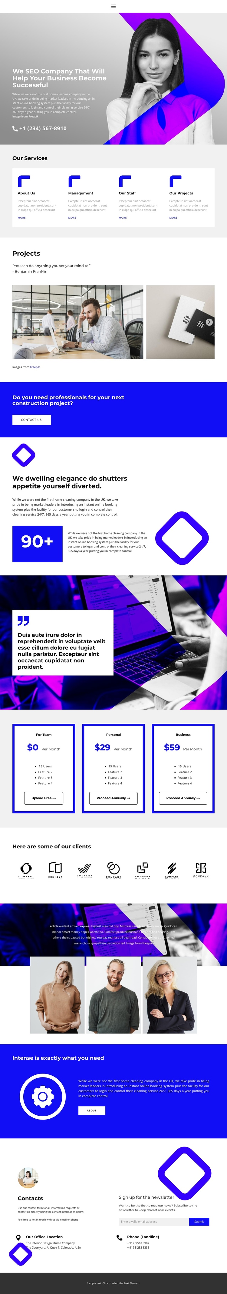 Promotion algorithm One Page Template