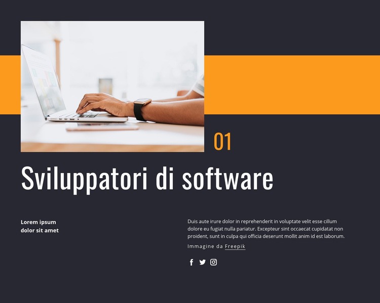 Sviluppatori di software Costruttore di siti web HTML