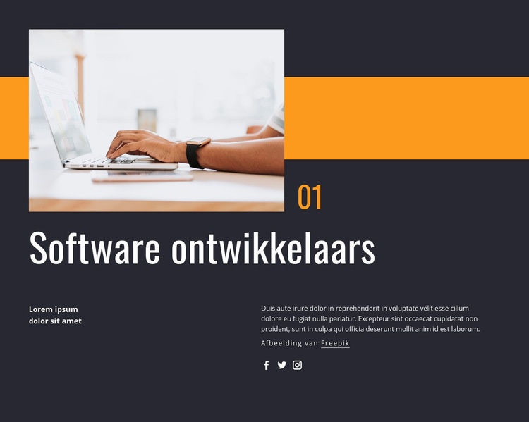 Software ontwikkelaars Bestemmingspagina