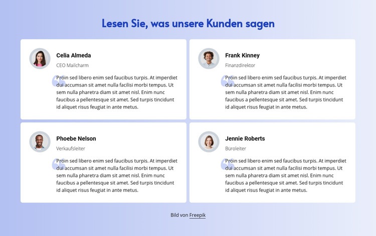 Lesen Sie, was Kunden sagen Website Builder-Vorlagen