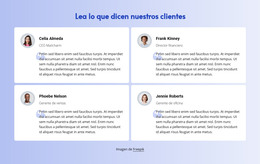 Lea Lo Que Dicen Los Clientes: Plantilla De Página HTML