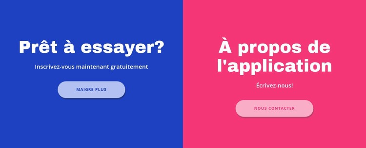 Texte et bouton dans les cellules Créateur de site Web HTML