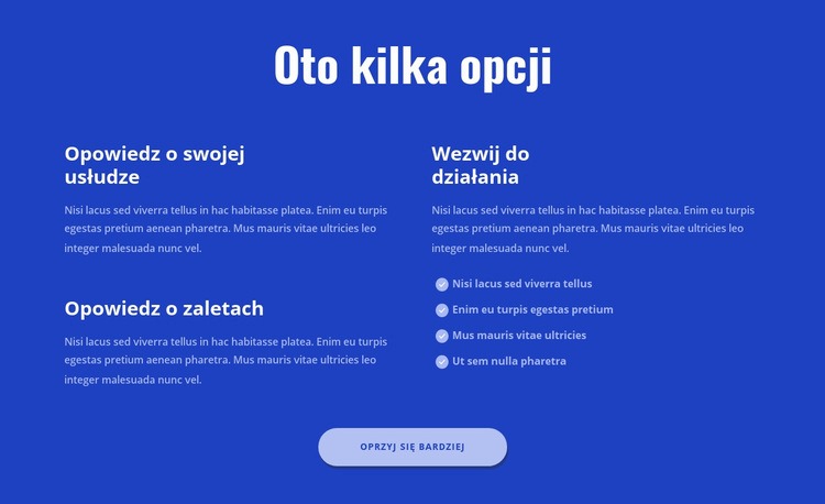 Oto kilka opcji Szablony do tworzenia witryn internetowych