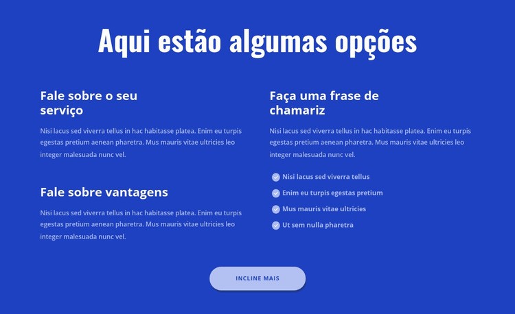 Aqui estão algumas opções Construtor de sites HTML