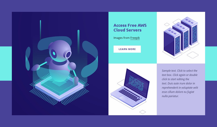 Cloud VPS hosting Website Mockup