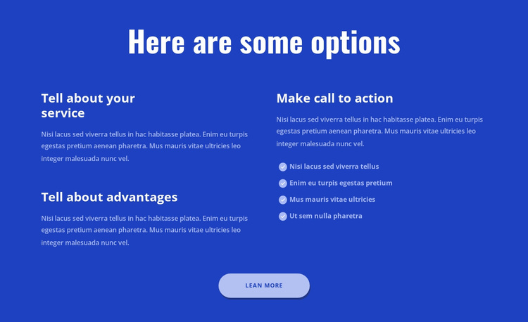 Here are some options Website Template