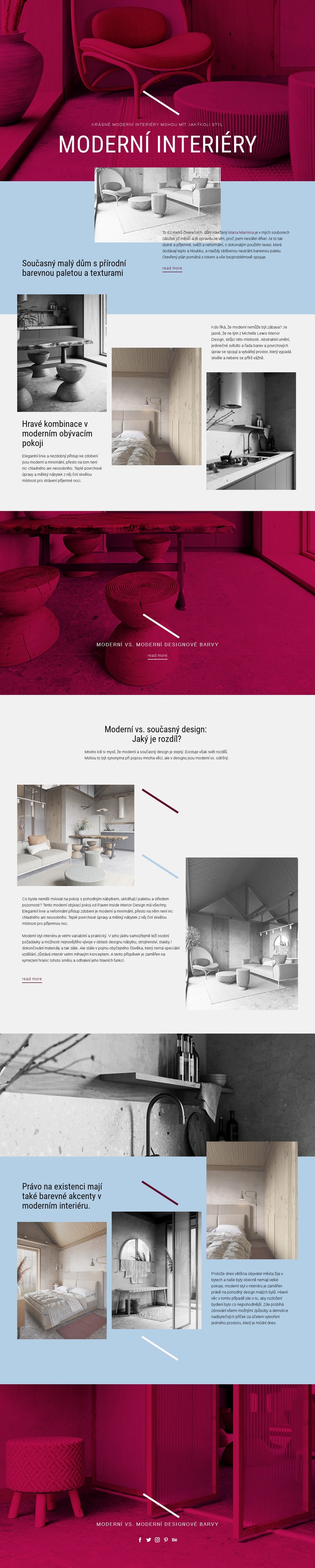 Moderní interiéry Webový design