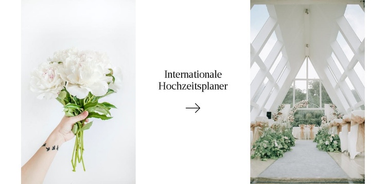 Hochzeitsdekorateur Website-Modell