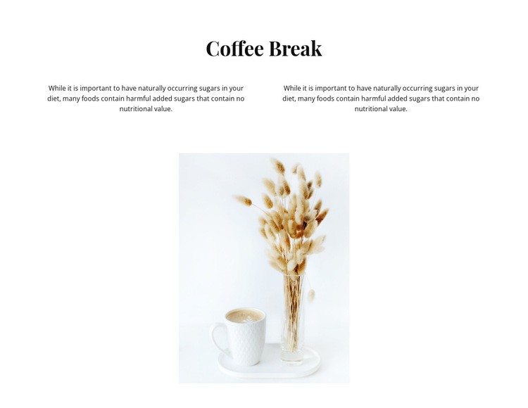 Szünet finom kávéért Html Weboldal készítő