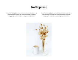 HTML-Pagina Voor Pauzeer Voor Heerlijke Koffie